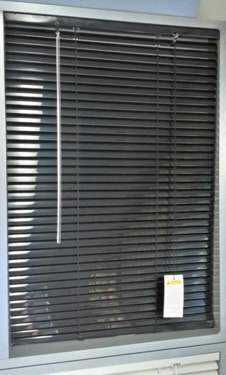 Slimline Aluminium Black Venetian Blinds Slimline Aluminium Black Venetian Blinds