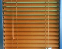 Cedar look PVC Venetian Blinds